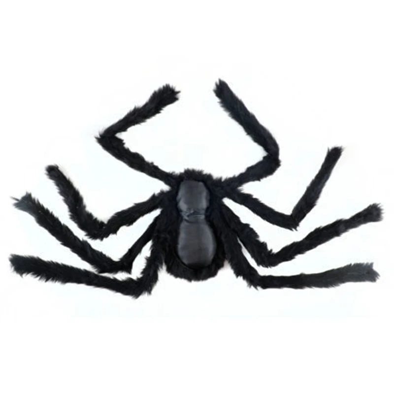 Halloween-Horrible-Big-Black-Furry-Fake-Spider-Size-75cm-90cm-125cm-150cm-200cm-Creep-Trick-Or (3)