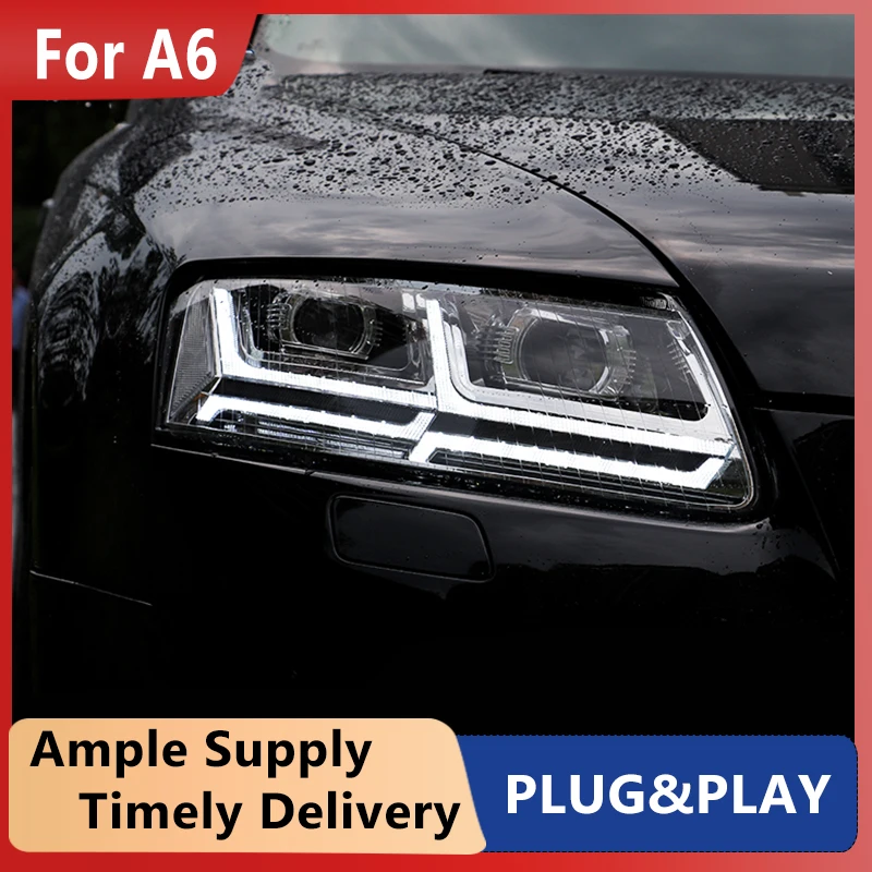 

Car Styling for Audi A6 Headlights 2005-2011 A6 C5 C6 LED Headlight Dynamic Signal Animation DRL Bi Xenon Auto Accessories