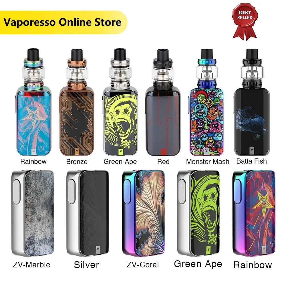 Kaufen Original 220W Vaporesso Luxe S TC Kit vs Vaporesso Luxe Box Mod   8ml SKRR S Tank Keine 18650 batterie vs Gen Swag 2 Rüstung Pro