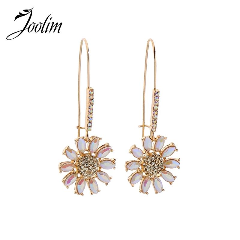 

Joolim Gold Color Flower Dangle Earring Korean Earring Wholesale