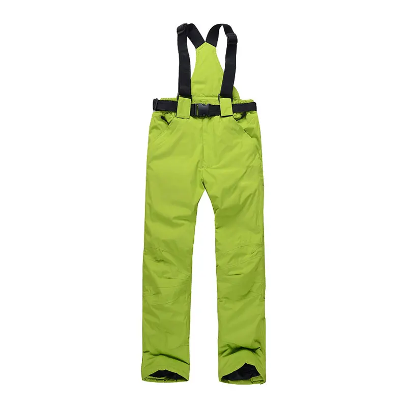 Лыжные брюки для мужчин и женщин, для улицы, высокое качество, ветрозащитные, водонепроницаемые, теплые, пара, зимние брюки, зимние, лыжные, сноуборд, брюки, бренд - Цвет: Green
