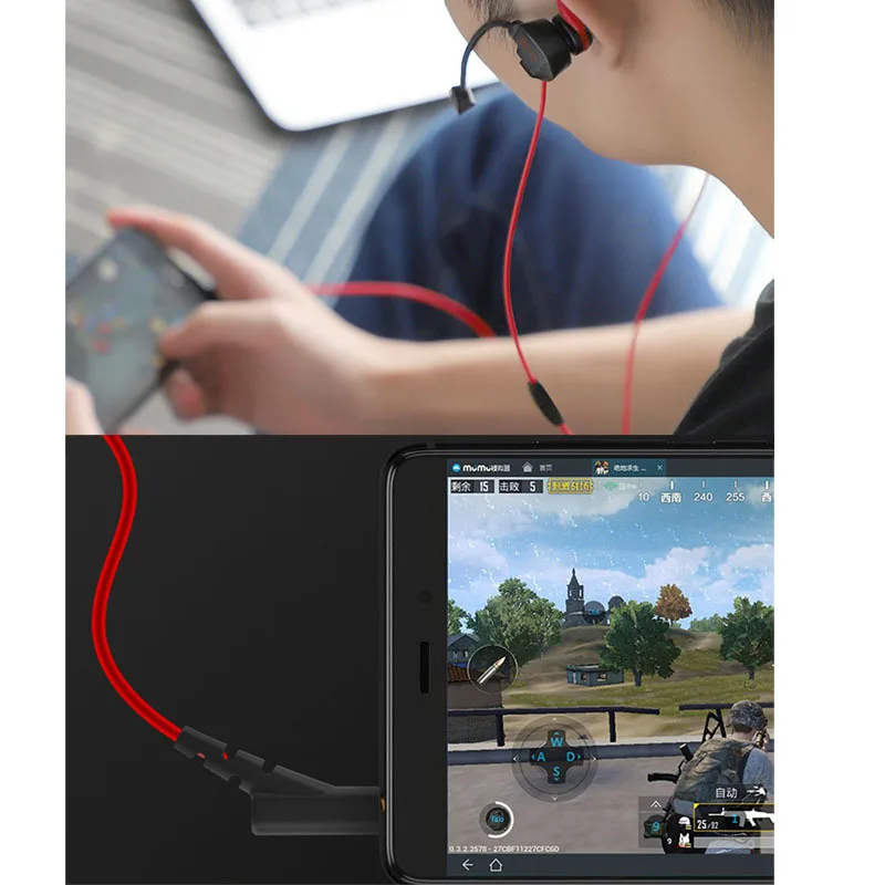 Gaming Headset Wired Gamer Earbuds 3 5mm Plug Earphone Noise Cancelling Stereo with Detachable Mic Headset for Phone PC PS4 Xbox