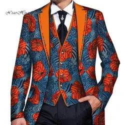 Для мужчин индивидуальные Blazer с Африканским принтом, одежда в африканском стиле Для мужчин одежда Свадебная вечеринка костюм Блейзер