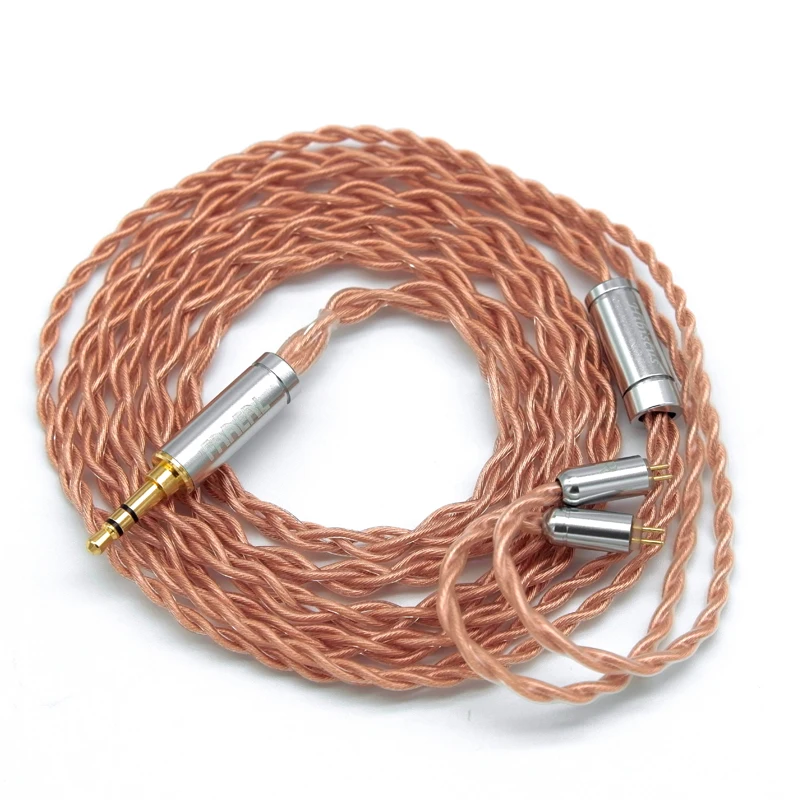 Новейший FAAEAL/TFZ/Kinera/TRN/KZ/ZST выделенный кабель 1,25 м 4 ядра высокой чистоты меди 3,5 мм позолоченный кабель для обновления наушников