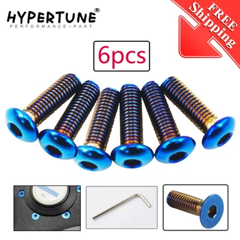 

Free Shipping - 6PC/LOTS Burnt Titanium Steering Wheel Bolts Fit a lot of steering wheel Works Round Boss Kit HT-LS06CR-R/T