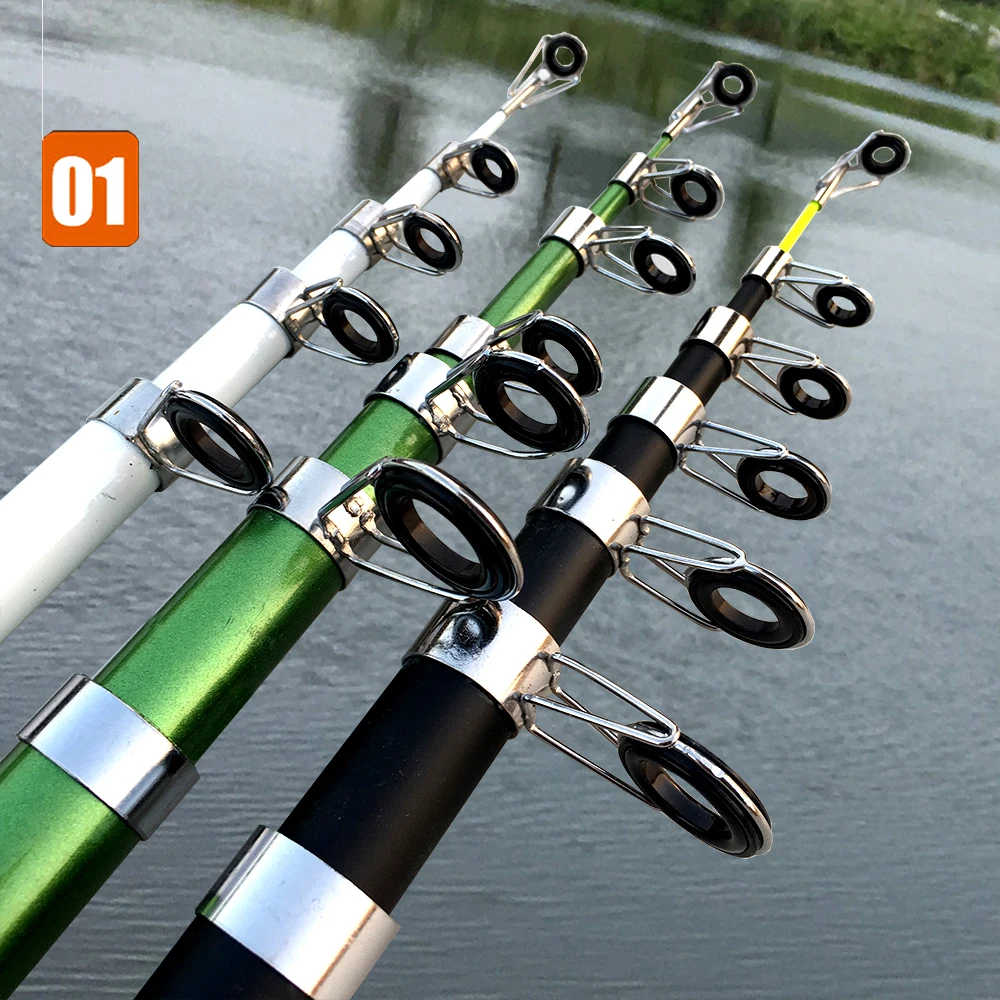 1PCS Carp Fishing Rod 2.1M -3.6M Feeder Hard FRP Carbon Fiber Telescopic Fishing Rod Fishing Pole Fishing Tackle Accessories