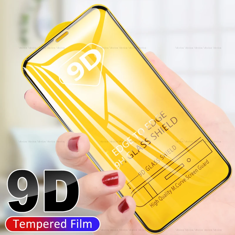 

New 9D Tempered Film For iPhone 11 Pro Max 6.5" 5.8" 6 6s 7 8 Plus X XS MAX XR Screen Protector 11Pro 2019 Full Protective Glass
