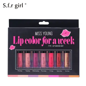 

7pcs/set Matte Lip Glosses Set Liquid Lipstick Waterproof Long Lasting Moisturizing Lipstick Cosmetics Set