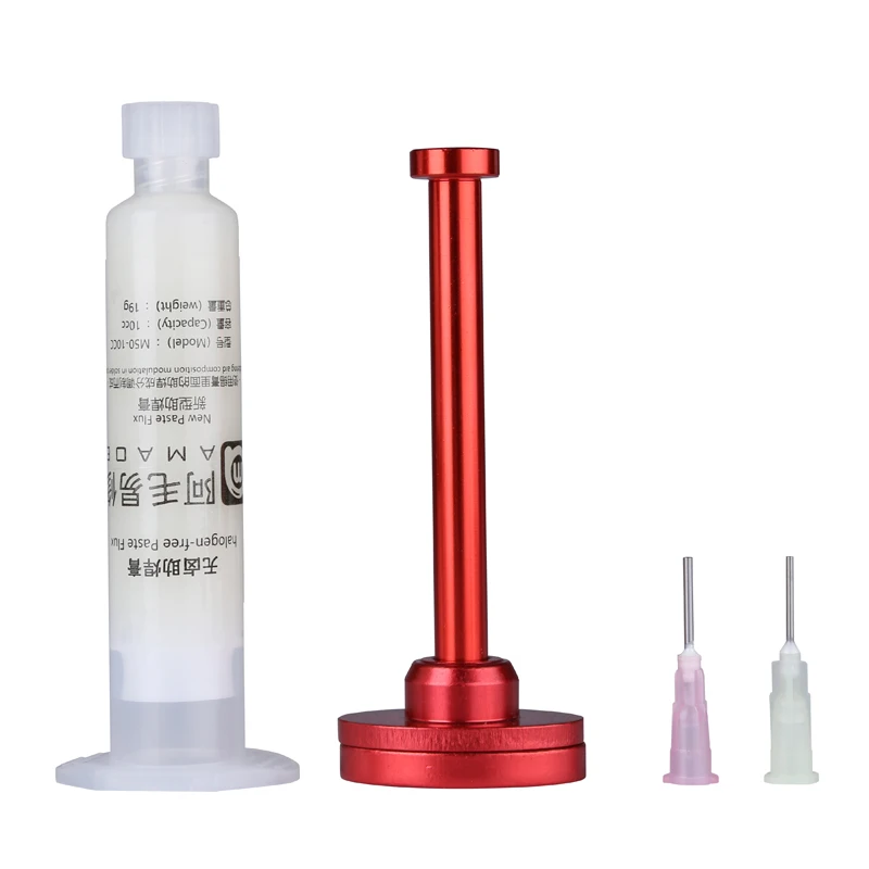 10CC Lead-Free BGA Solder Paste Welding Flux Syringe Soldering Flux Paste With Aluminum Alloy Booster Propulsion Tools