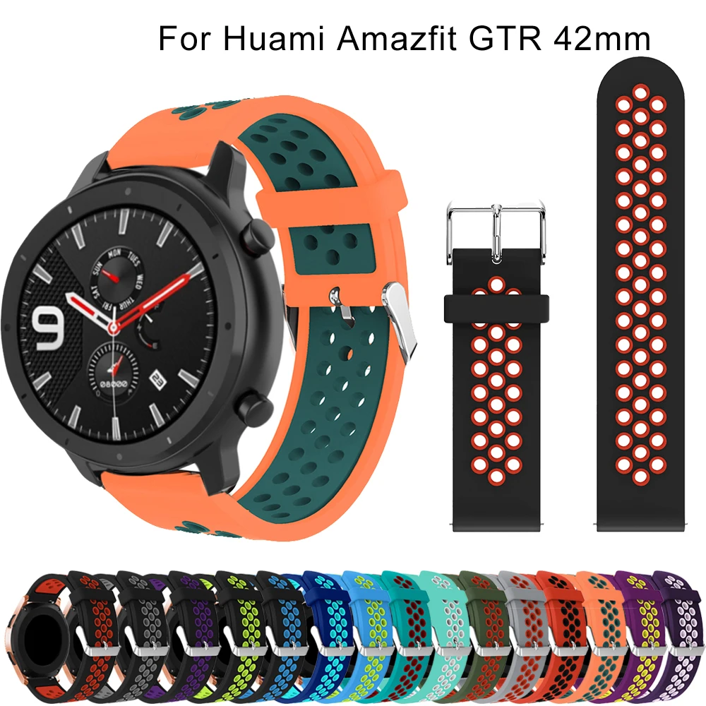 20 мм быстросъемный ремешок для Huami Amazfit GTR 42 спортивный силиконовый GTS SmartWatch
