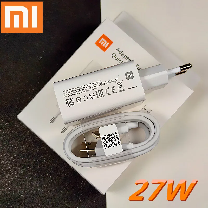 Зарядное устройство xiaomi 27 Вт оригинальный адаптер для быстрой зарядки 4 0 кабель