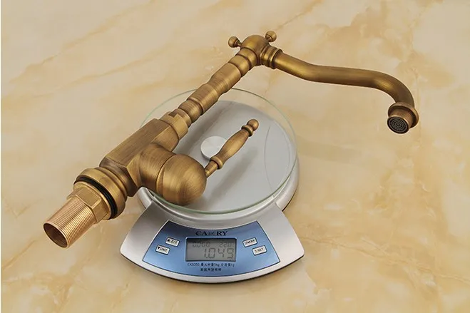 Antique Kitchen Faucets SDSN Quality Copper Kitchen Mixer Tap Antique Bathroom Basin Faucet Single Handle Antique Kitchen Taps