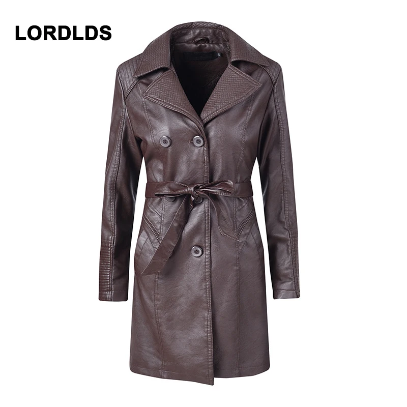 

LORDLDS Leather Jacket For Women 2019 Autumn Winter Woman Leather Coat Female Loose Plus Size S-XL PU Leather Jackets Women
