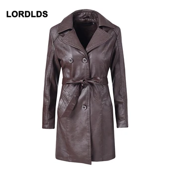 

LORDLDS Leather Jacket For Women 2019 Autumn Winter Woman Leather Coat Female Loose Plus Size S-XL PU Leather Jackets Women