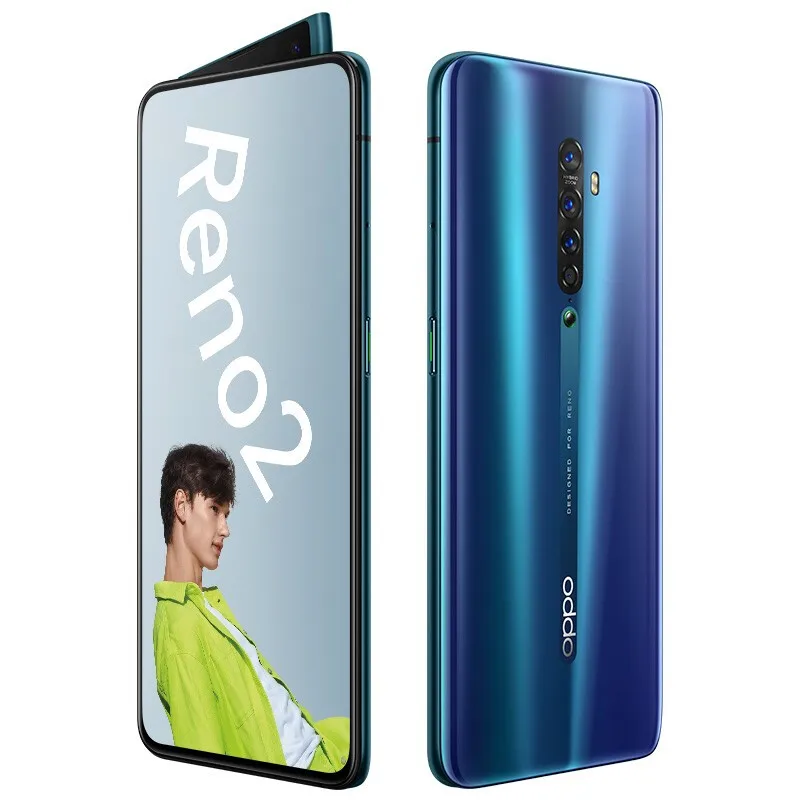 DHL быстрая доставка Oppo Reno 2 20x zoom Смартфон Snapdragon 730 3 0x8G RAM128G ROM 48 0mp 5 камер VOOC сотовый