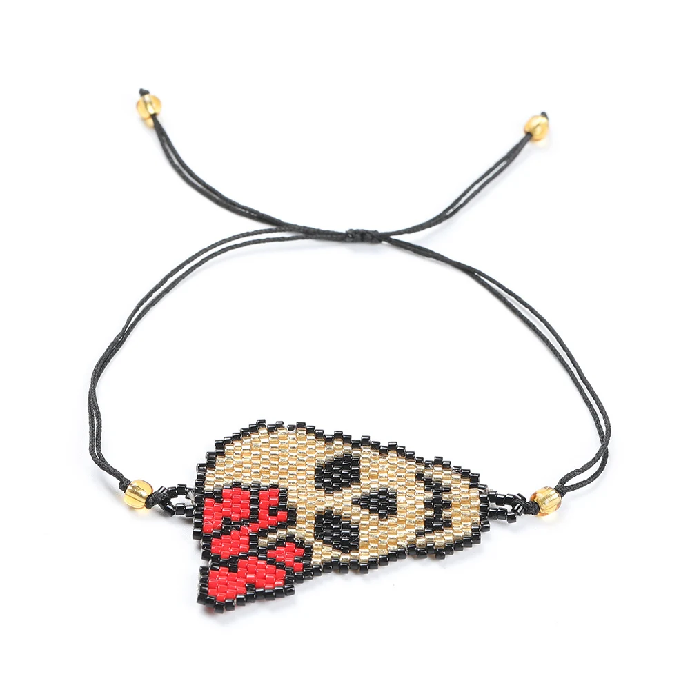 Go2boho MIYUKI браслет мексиканский женский череп Pulseras Mujer Moda красочные браслеты череп ювелирные изделия miyuki Joyeria ручной работы