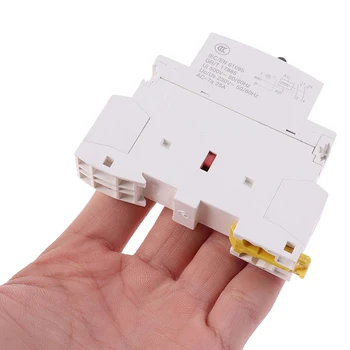 

25A 2P 220V Din rail Household ac contactor With Manual Control Switch