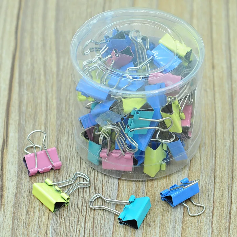 

Color Binder Clip 15 Mm Folder Wallet Voucher File Long Tail Clip 60-82G