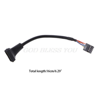 

USB 2.0 9-Pin Housing Male To USB 3.0 20-Pin Motherboard Female Adapter Cable Drop Shipping