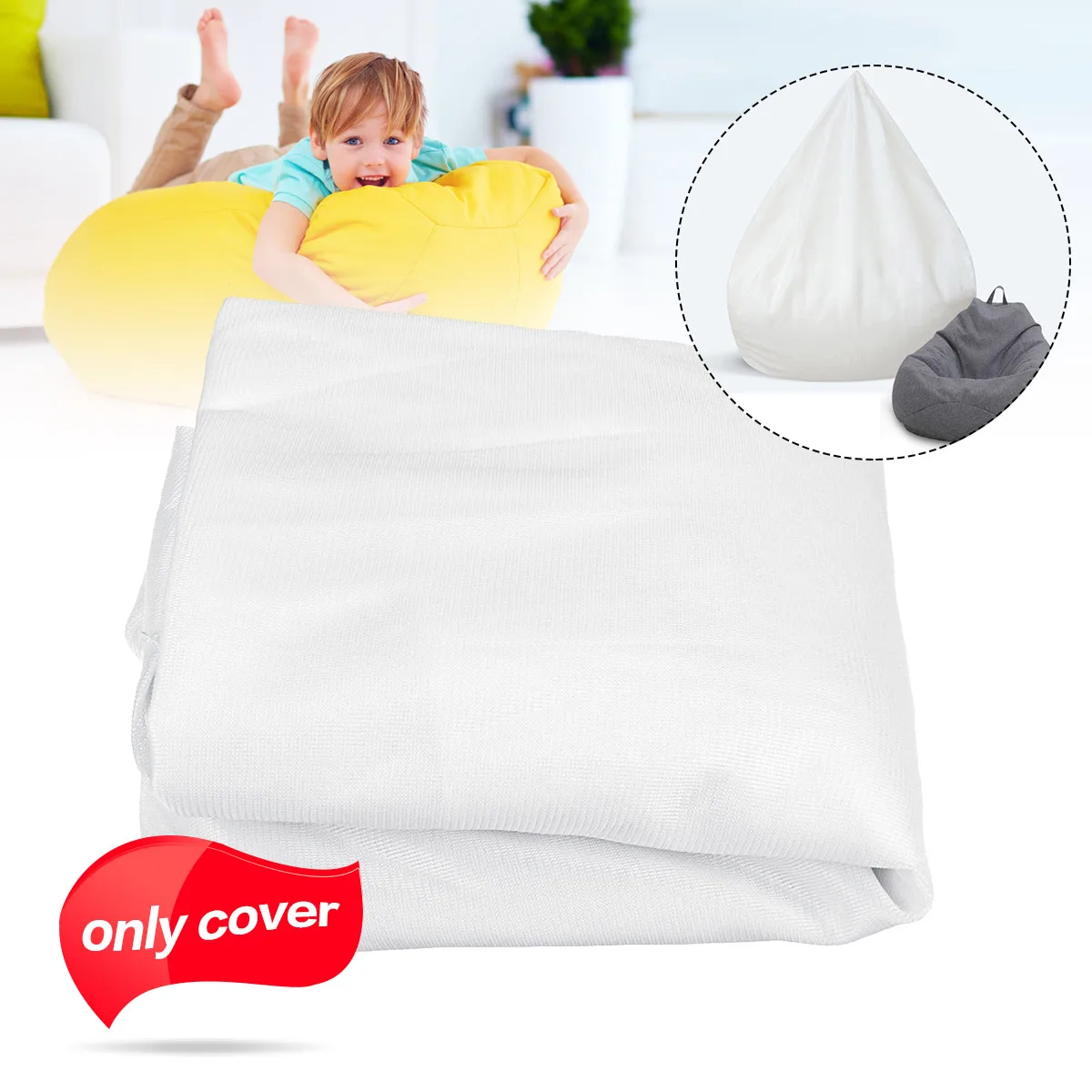Waterproof Lazy BeanBag Sofa's Inner Lining Suitable For 100x120cm Bean Bag Cover Stuffed Animal Toy | Мебель