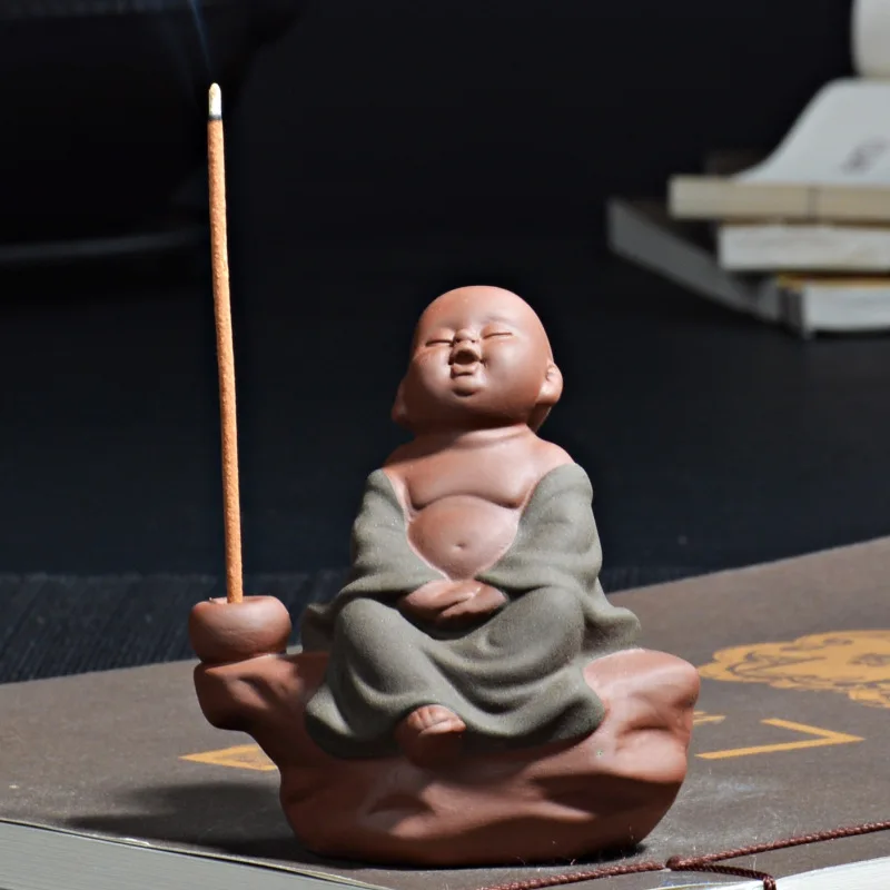 Freedom Happy заварник монах аксессуары для чая керамический набор в дзен монах подставка для ароматических палочек ручной работы творческие украшения для дома талисман