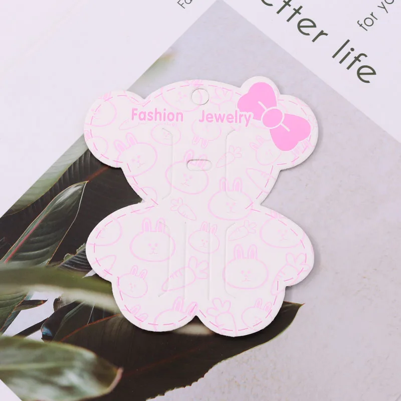 100pcs 9.8*10.2cm Cute DIY hair clip display card women children barrette products package personalized logo available | Украшения и