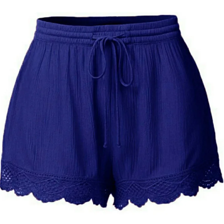 Свободные шорты Feminino женские шорты 6 цветов Spodenki Damskie летние бермуды Feminina Pantalones Cortos 5xl размера плюс кружевные белые