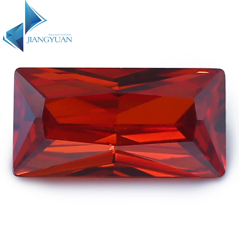 10Pcs 3x7~6x12mm Rectangle Shape Orange Color CZ Stone Synthetic Gems Brilliant Cut Cubic Zirconia For jewellery | Украшения и