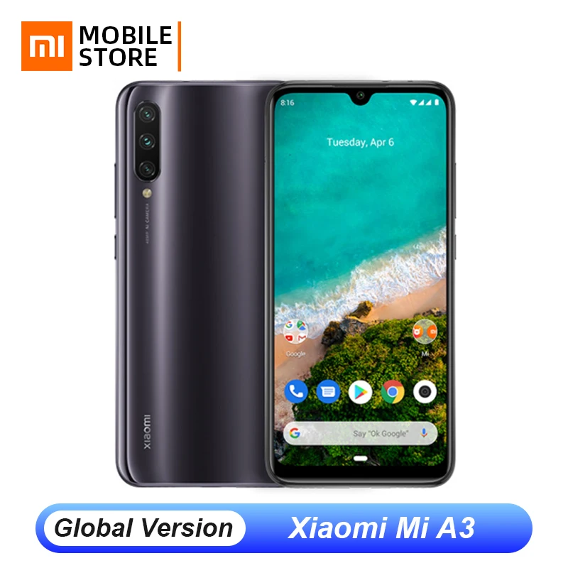 Глобальная версия Xiaomi mi A3 4 Гб 128 Смартфон Snapdragon 665 Восьмиядерный 6 088 &quotAMOLED экран 48