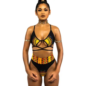 Woma Dashiki High Waist Swim Wear