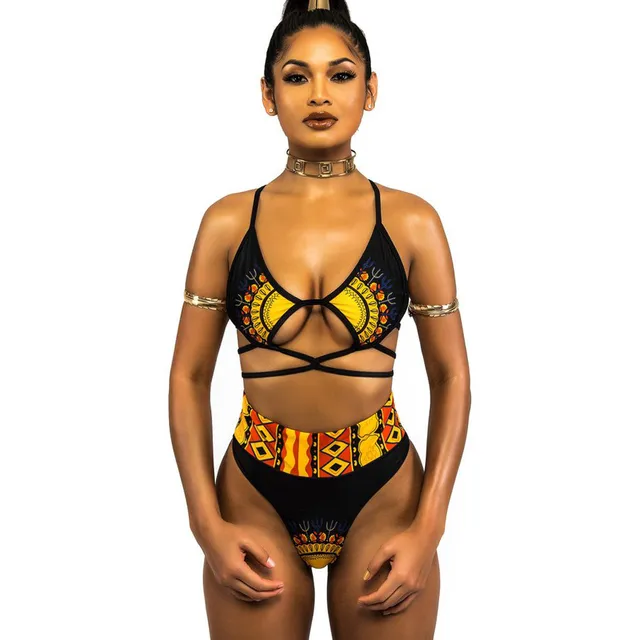 Woma Dashiki High Waist Swim Wear