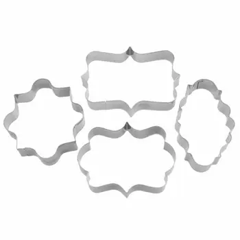 

4-Piece Stainless Steel Mousse Ring Bun Biscuit Mold Frame The Blessing DIY Can Enter Set Oven European Z0A6