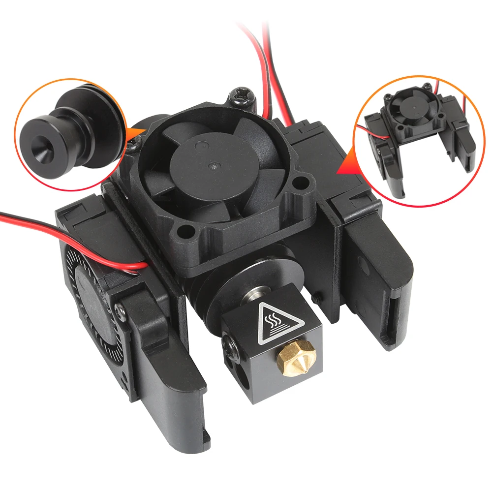 Xcr 3d Impressora de Todos os Metais v6 Hotend Kit Bowden Wade Direto Extrusora para E3d Vulcão Ventilador de Refrigeração Suporte do Dissipador de Calor Filamento 1.75 mm - Imagem 2