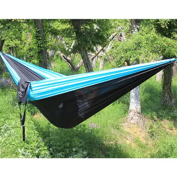 

Camping Hammock Double Camp Portable Lightweight Nylon Fabric for Outdoor Travel Suspension Handy Hammock 300*200cm