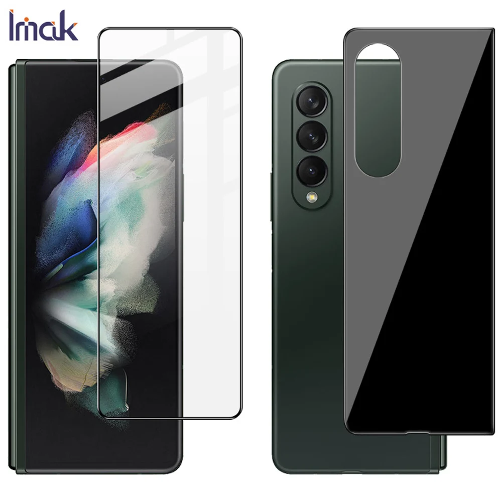 imak Back Tempered Glass For Samsung Galaxy Z Fold3 Fold 3 Screen Rear Guard Protective oleophobic Full glue Explosion proof | Мобильные