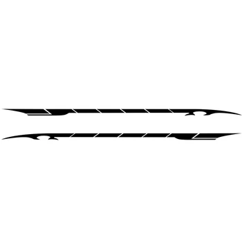 

2Pcs Car Sticker Modified Waist Line Applique Body Color Strip Decorative Vinyl Diy Car Sticker