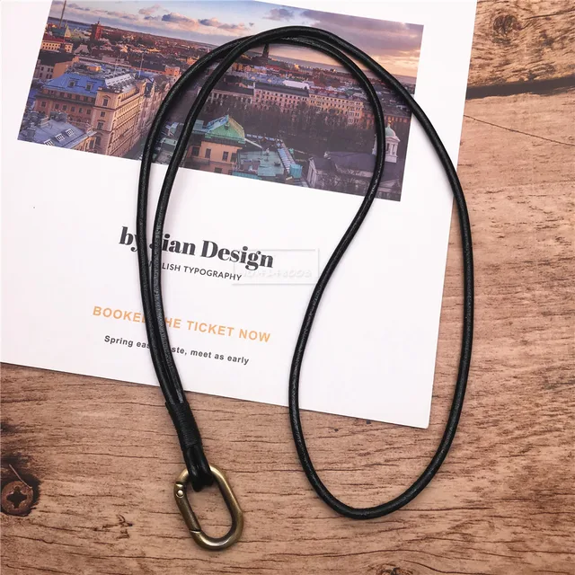 Leather Lanyard Braided Neck Strap for Mobile Phone Bag Keys ID Credit Work  Card Holder Keychain Neckline Straps,D001