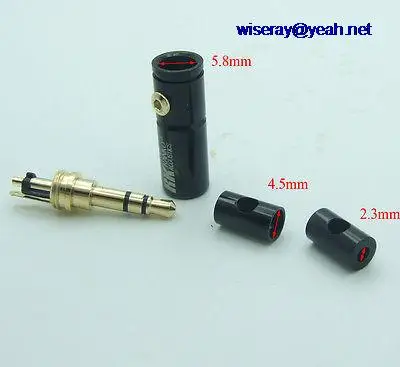 

DHL/EMS 100PCS High quality 3.5mm Stereo 3-Pole Male Audio Plug 2.3/4.5/5.8mm cable link-A7