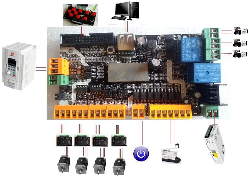 DIY гравировальный станок с ЧПУ лазерная 3-оси 4-оси управляющие карты USB нефрита используется в гравировальный станок может быть заменен MACH3