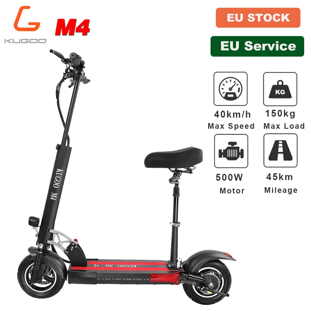 EU STOCK KUGOO Kirin M4 электрический скутер складной скейтборд 10 дюймов вакуумная шина 500