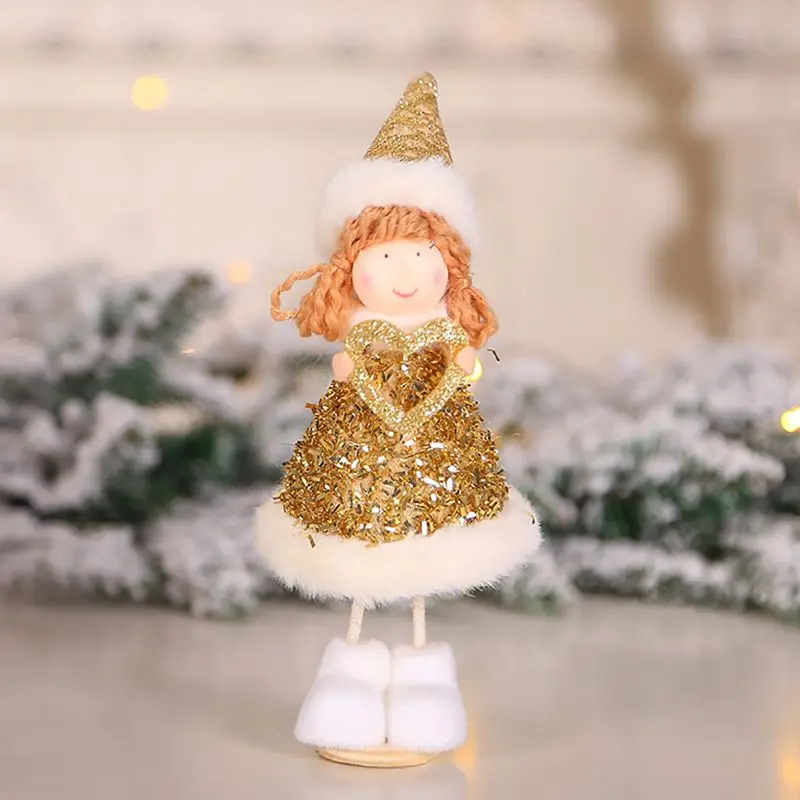 5A5 Christmas Angel Girl Boy Desktop Dolls Xmas Tree Ornament Natal Noel Christmas Decoration for Home New Year Kids Gifts - Цвет: 5A5