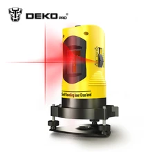DEKOPRO LL02 бытовой 2 линии крест лазерный уровень 360 роторный крест Лазерная линия выравнивания может использоваться с наружным приемником