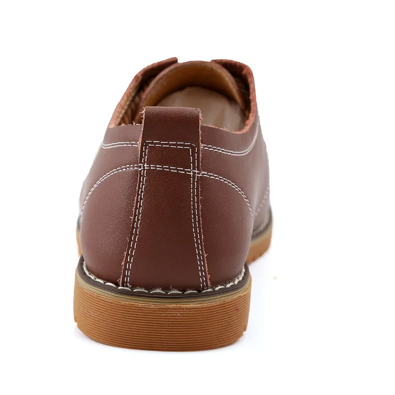 Мужские повседневные Модные Туфли-оксфорды на шнуровке; дышащие однотонные деловые кожаные туфли на плоской подошве в британском стиле; Zapatillas Zapatos De Hombre