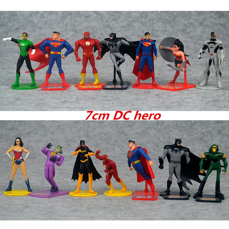 Миниатюрные аниме фигурки декор лиги справедливости 7 см DC джокер супермен