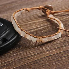 LanLi натуральные ювелирные изделия 4x4 мм квадратный розовый браслет для мужчин и женщин давая подарки и самоиспользование