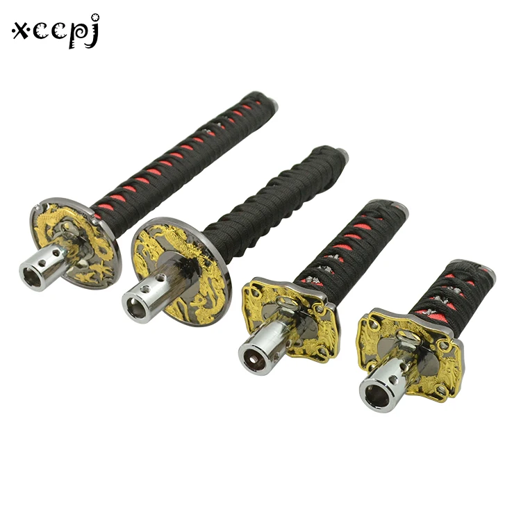 

XCCPJ Samurai Sword Knife Shift Knob Gear Shifter with 4 Adapters Car Accessories Universal for Manual/Automatic Cars Black+Red
