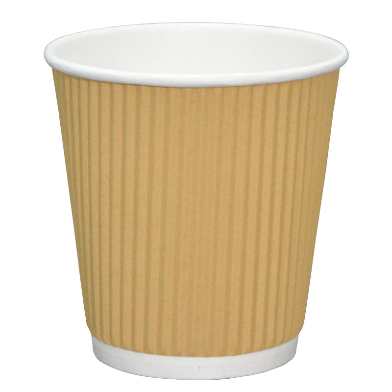 7oz Thick Paper Cup Disposable Kraft Coffee Cup Hot Drinking Party Supplies 100pcs/pack