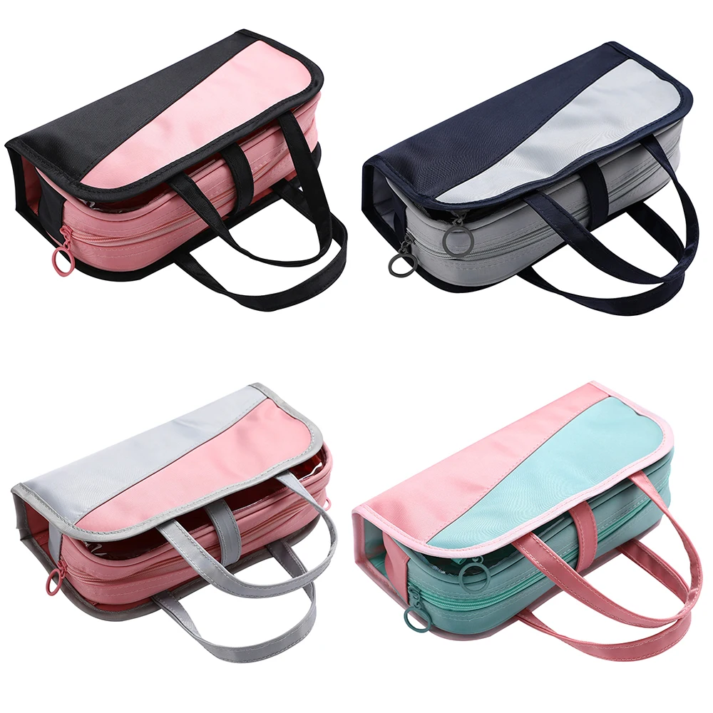 

Oeak Canvas Creative Large Capacity Side Open Zipper Pencil Bag School Stationery Storage bag
