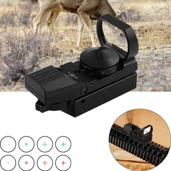 

Tactical 20mm Rail Riflescope Hunting Red Green Dot Optics Holographic Reflex 4 Reticle Airsoft Shooting Gun Accessories