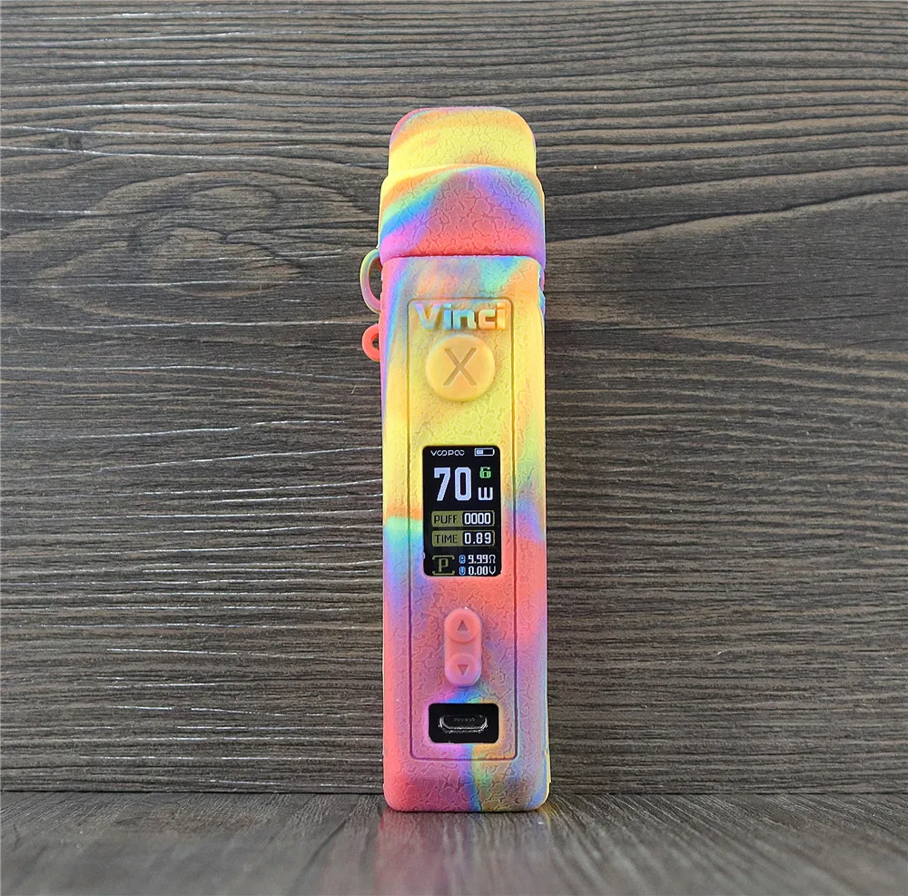 10 шт./лот чехол с текстурой для VOOPOO VINCI X 70W Pod силиконовый чехол-рукав из кожи vincci wrap sticker